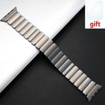 Titanium Rubber Band for Apple Watch Ultra3 2 1 49mm Bracelet Luxury Strap for Iwatch Series 11 10 46mm 7 8 9 45mm 5 6 Se 44mm for Series11 10 46mm
