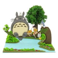 Sankei Dideli Pufai Studija Ghibli Mini Mano Kaimynas Totoro ir Mei Popieriniai Amatai Totoro, Satsuki, Neskalė MP07-05 balta