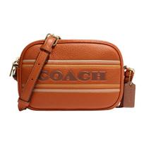 Coach Jamie 13 Letter Logo Striped Pebble Leather Camera Bag Women Shoulder Bag Brown CH308-IMNP6 Basic Set (Bag+Dust Bag)