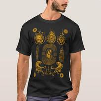 Sawadee Thai Traditional Sak Yant Muay Thai Twin Tigers TShirt 100 Cotton ONeck Short Sleeve Casual Mens Tshirt Size S3XL S