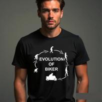 Evolution Of Biker Mens T-Shirt, Motorbike Rider Motorcycle Novelty Gift For Dad 3XL