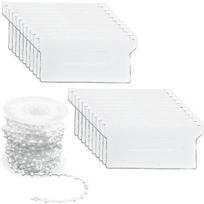20 Pieces Vertical Blind Weights Bottom Slats 89 Mm (3.5 Inch)  10m Plastic Vertical Blind Chains For Curtain Vertical Blinds Repair Kit, White - Pjun