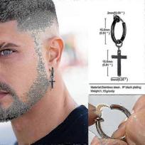 Cross Earrings Mens, Huggie Hoop Earrings,mens Stainless Steel Conch Hoop Cross Earring Without Piercing