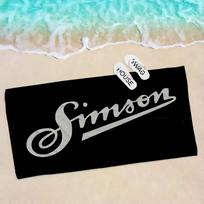 S-SimsonS LOGO Microfiber Blanket Quick Drying Beach Towels Oversized Printing Super Absorbent Pool Towel Blanket W30*H60(CM)