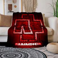 Rammstein Logo T-Shirt Men's Women's Unisex Fit Black Red WhiteBlanket Flannel Throw Blanket for Sofa, Bed, Travel, Camping, Office, Couch, 150x180cm