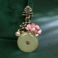 Peony Pipa High-end Femininity Fugu Style Brooch 3cm*5cm