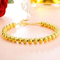 Glossy Buddha Beads Bracelet Couple Style Transfer Ball Bracelet One Size(16-22CM)