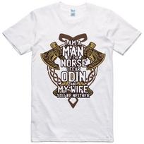 Funny Mens T Shirt Viking Norse Man Odin Gift Regular Fit 100% Cotton Tee S