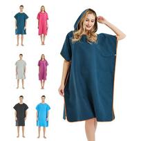 Mikropluošto Pončas Paplūdimio Banglenčių Pončas, Super Vandens Sugerianti Neopreno Kostiumo Keitimosi Rankšluosčio Chalatas 90x105cm&200 mėlyna
