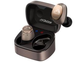 JVC Kenwood Victor Wireless Bluetooth Noise LDAC Ambient Sound Low App 21 Hours Total Playback Bronze HA-FX550T-N Earphones, Ver. 5.3, Cancelling, bronza