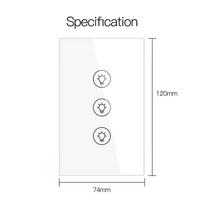 Zigbee LED Dimmer Switch 1/2/3 Gang Multi-gang Tuya Smart Light Wall Switches Independent Wireless Remote Control MOES (White,Universal Standard&86mm*86 mm) balta
