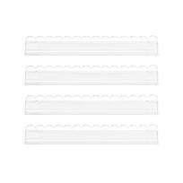 Mahjong Ruler 4 Pack 20 Inch Transparent Alignment Tool for Sorting Tiles One Size