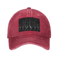 Black King Chess The-chessboard Baseball Caps Snapback Washed Denim Hats Casquette Sports Baseball Cowboy Hat for Unisex One Size