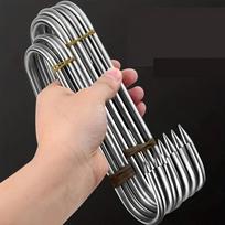 20 vnt. tvirti S formos mėsos kabliai, aštrios galūnės, metaliniai pakabukai mėsai, dešrelėms kabinti, virtuvės reikmenys 20PCS