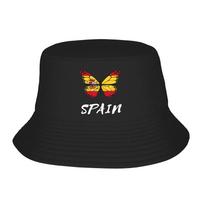Ispanija Ispanijos Vėliava Kibiro Kepuraitė Unisex Žvejo Kepurės Unisex Juokingos Paplūdimio Kelioninės Kepurės Asmenybė Gatvės Stilius Grafinės Kepurės Nuo Saulės One Size black