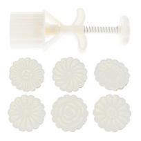 Mid-autumn Moon Cake Mold Set Hand Pressed Cookie Dessert Diy Pastry Baking Tool 1 beige
