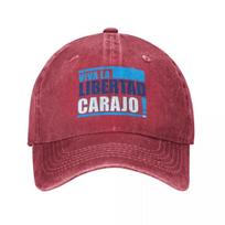 Vintage Javier Milei Viva La Libertad Carajo Baseball Caps Unisex Distressed Washed Snapback Outdoor Workouts Adjustable Hat One Size