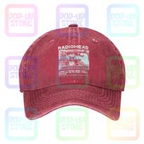 Radiohead Radiohead Radiohead Washed Denim Baseball Cap Trucker Hats Rare Headwear One Size pink