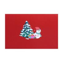 3D Christmas Tree Snowman Greeting Card Festive Celebrations Holiday 1