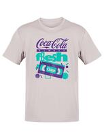 Officially Licensed Coca-Cola Fresh Coke Retro VHS 90s Vintage Mens T-shirt XXXXL