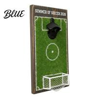 Man Cave Bottle Opener Football Field Beer Wall Mounted Cap Remover Wooden Soccer Sturdy for Sign Bar Kitchen Game Room Unique Gift Lovers Sports green
