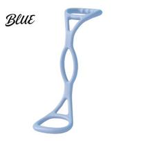 Portable Fitness Bands Figure 8 Resistance Band with Handle Anti-slip Men Women Chest Pilates Expander Elastic Strap Arm Back Shoulder Stretch mėlyna