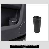 Silicone Car Cup Holder Waterproof Trash Bin Organizer Car Trash Can  Car Interior Accessories juoda