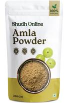 Shudh Online Dry Amla Powder for Hair Growth Organic (200 Grams) | Eating, Drinking - Amala Usirikaya | Avla Gooseberry Fruit Churna (Pure Seedless