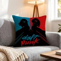 Band Daft Punk Cushion Cover 1Pcs Decorative Covers Soft Cushion Case For Sofa Couch Decor 40X40 45X45 Pillowcases Peach skin 18*18(CM)-1Pcs