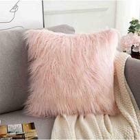 Plush Pillow Wool Sofa Cushion Cute Net Red Solid Color Pillow Comfortable Soft Modern Simple Mat Chair Pat 40*40cm