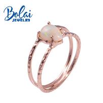 Paprastas 0,67 ct Opalo žiedas kriaušės formos 6*8mm Etiopija Natūralus brangakmenis puikus papuošalas 925 sterlingų sidabras, graži dovana mergaitėms us ring size 7# balta