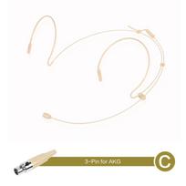 Headset Mic 1.2m Double Earhook For Shure Wireless C