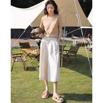 Demana Women's Pleated Culottes M abrikosas
