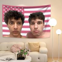 Hamzah And Martin Pink Tapestry Proud Slushy Noobz Tapestry Wall Hanging Aesthetic Home And Garden Flags Decor Background Cloths 29x37in