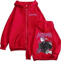 Anime Dorohedoro Zipper Hoodies Ebisu Noi Nikaido Kaiman Manga Sweatshirts Men Women Harajuku Long Sleeve Oversized Jackets Coat S raudona