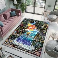 1PC Pokémon Cards Magikarp Print Rug Carpet for Living Room Children Bedroom Mat Sofa Doormat Floor Rug Home Decor Anti Slip Mat 40x60cm (16x24in)