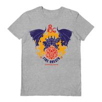 Dungeons & Dragons T-Shirt - Official Fire Breath Sports Grey S/S 3XL