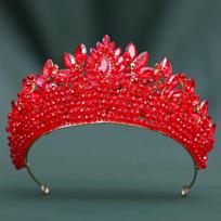 Baroque Luxury Crystal Beads Water Drop Bridal Tiaras Headdress Rhinestone Pageant Diadem Wedding Crown Jewelry Hair Accessories
