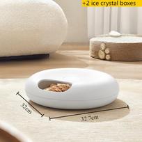 Automatic Cats Feeder Smart Cat Accessories Feeders Small Dog Kitten Diet Feeding Bowl Pet Kittens Puppy Cats Feeder Supplies Button Version