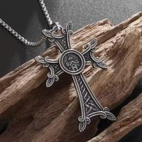 Kryžiaus pakabuko karoliai Madingi vyriški karoliai 50CM(Necklace Size)