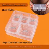 ZISIZ Divided Disposable Microwavable Plastic Lunch Box