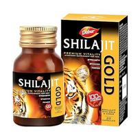 DABUR Shilajit Gold - 20 kapsulių | 100% ajurvedinės kapsulės jėgai, ištvermei ir galiai | Aukščiausios kokybės ajurvedinis maisto papildas | Vyrams