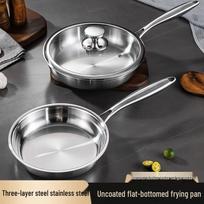 304 Stainless Steel Triple-Layer Non-Stick Frying Pan