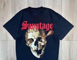 Vintage 1990s Savatage Black Cotton Gift Fan T-Shirt All Size  HRL179 XXXL