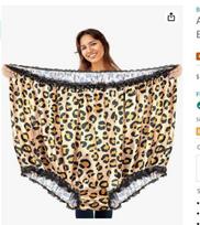 Novelty Underwear for Halloween Christmas Valentine's Day Funny Polka Dot Lace Leopard Print Panties One Size ruda
