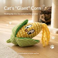 NCIPET Corn-shaped Catnip Cat Toy Scratch-Resistant Teething Playful Sounding Plush Pet Toy Amuse Your Kitty (as the picture,Standard)