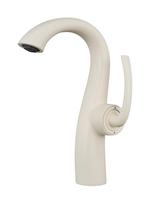 Matte Cream White Swan Neck Bathroom Vessel Sink Faucet Single Lever Solid Brass Vanity Mixer Tap Hot Cold Water Tap Wash Basin (as the picture,Other)
