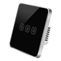 EU Luxury Smart Home Products Tuya Wifi  Light Switch No Neutal Line Remote Control Zigbee 3.0 Wall Switches (black,86mm*86mm*34mm&wiif with  neutral) juoda