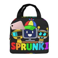 Custom S-Sprunkies Thermal Insulated Lunch Bag Women Men Music Game Resuable Lunch Tote for School Storage Food Box One Size