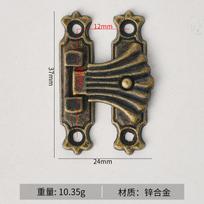 New Alloy Box Lock For Gift Boxes, Antique Wooden Boxes, Hardware Accessories, Antique . One Size